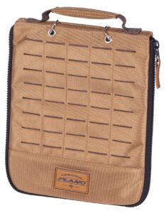 plano guide series worm wrap, brown 1680 denier fabric, premium tackle storage for soft plastics, fishing bait binder organization with 8 included bait bags