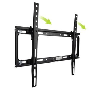 philips titlt tv monitor wall mount bracket for most 30-80 inch led lcd oled hdtv flat curved screen tvs and monitors with max vesa 400x400mm up to 100lbs, lockable safety bar, sqm7442/27