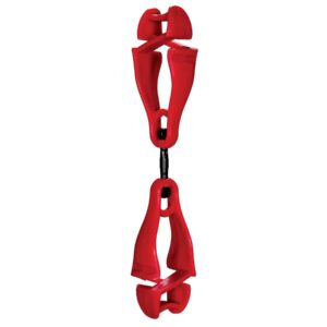 ergodyne squids 3400 glove clip holder with dual clips,red, 100-pack