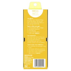 joy razor, handle + 2 razor blade refills (Yellow)