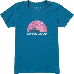 life is good womens crusher, persian blue, small