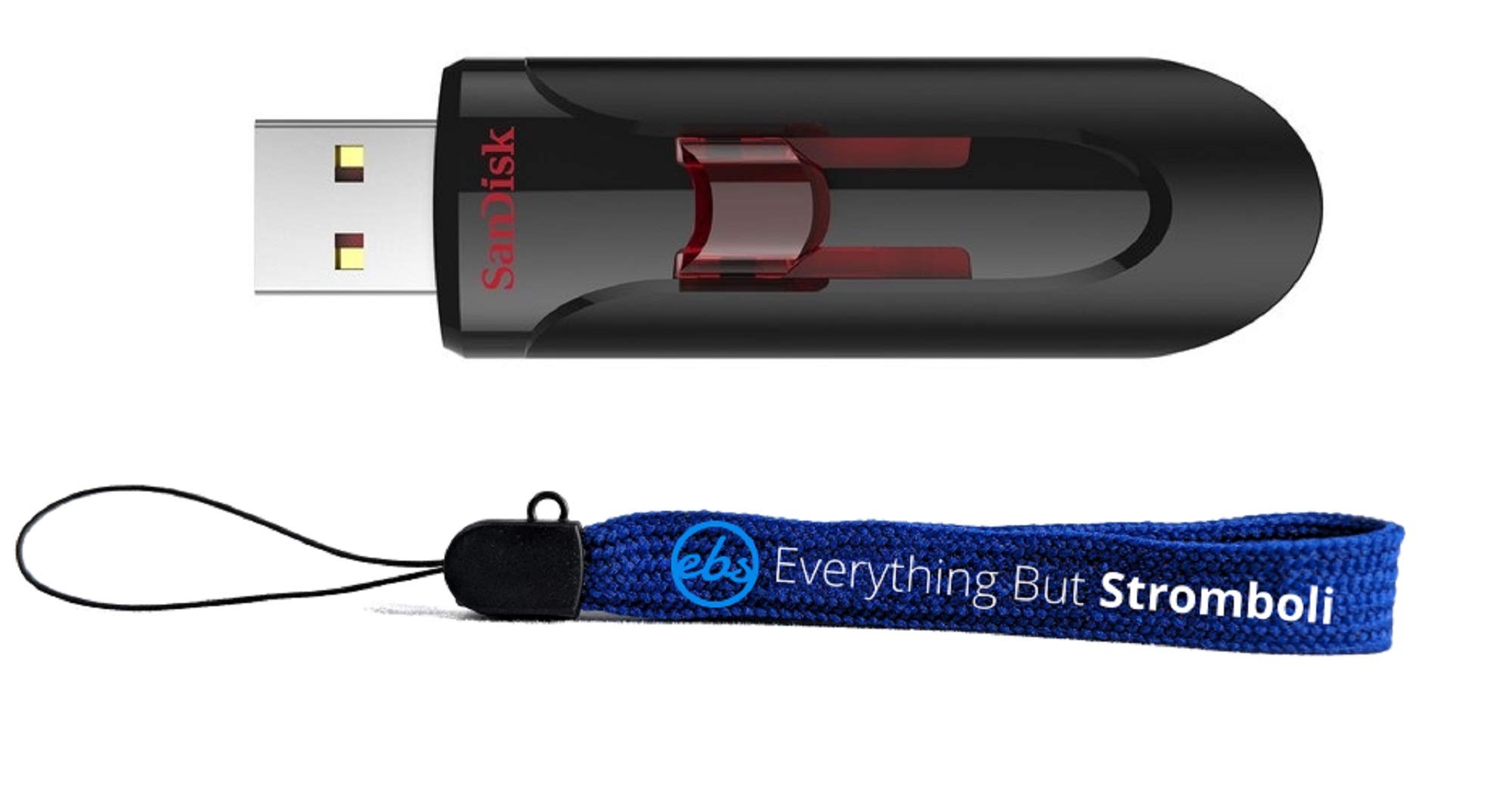 SanDisk Cruzer Glide 3.0 256GB USB Flash Drive (SDCZ600-256G-G35) High Performance Pen Drive Bundle with (1) Everything But Stromboli Lanyard