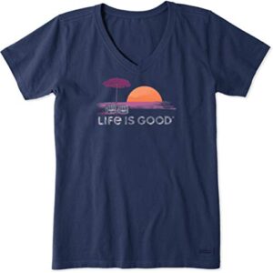 life is good womens crusher, darkest blue, small