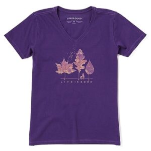 life is good womens crusher, deep purple, x-small