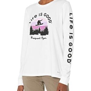 Life is good Womens Crusher, Cloud White, X-Large