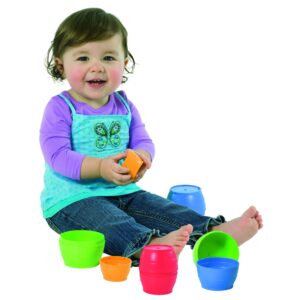 Playskool Stack and Nest Barrels and Blocks Bundle Toy for Babies and Toddlers 1 Year and Up, 16 Piece Set (Amazon Exclusive)