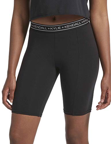 Kendall + Kylie Women's Logo Cotton Bike Short, Black, Extra Large