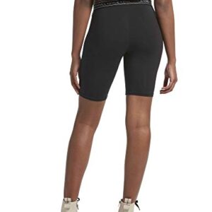 Kendall + Kylie Women's Logo Cotton Bike Short, Black, Extra Large