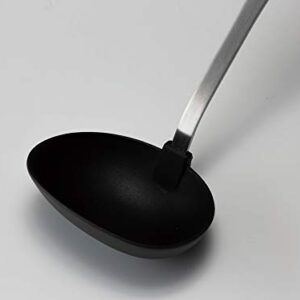 Snow Peak's Nylon Ladle, CS-214, Stainless Steel, Nylon, Bamboo, Made in Japan, Lifetime Product Guarantee, Cooking Utensil