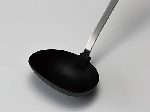 Snow Peak's Nylon Ladle, CS-214, Stainless Steel, Nylon, Bamboo, Made in Japan, Lifetime Product Guarantee, Cooking Utensil