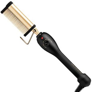 gold n hot professional 24k gold pressing & styling comb | great for lifting and straightening