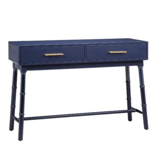 amazon brand – ravenna home classic console table with storage drawers, 44"w, blue
