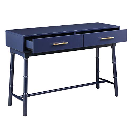 Amazon Brand – Ravenna Home Classic Console Table with Storage Drawers, 44"W, Blue