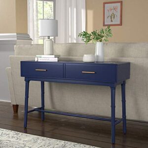 Amazon Brand – Ravenna Home Classic Console Table with Storage Drawers, 44"W, Blue