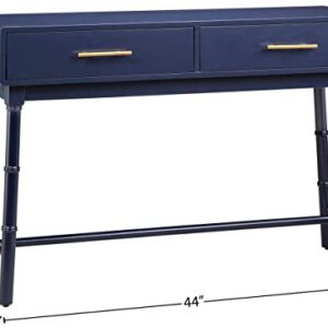 Amazon Brand – Ravenna Home Classic Console Table with Storage Drawers, 44"W, Blue