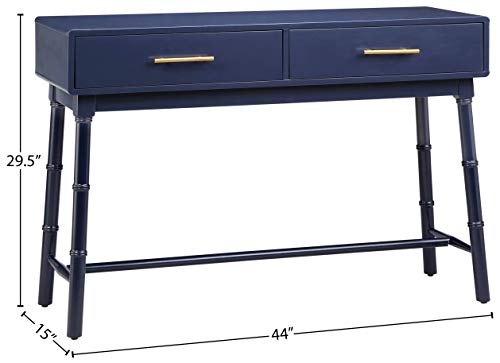 Amazon Brand – Ravenna Home Classic Console Table with Storage Drawers, 44"W, Blue