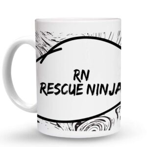 makoroni - rn rescue ninja paramedic - 11 oz. unique ceramic coffee cup, coffee mug