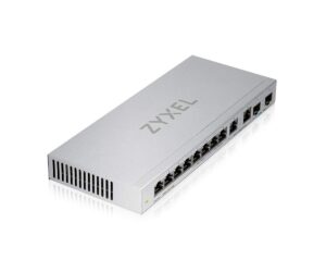 zyxel 12-port multi-gigabit ethernet unmanaged switch | 2 x 2.5g | 2 x 10g sfp+ fiber | 8 x gbe ports | plug & play | desktop or wall-mount | ethernet splitter | limited xgs1010-12