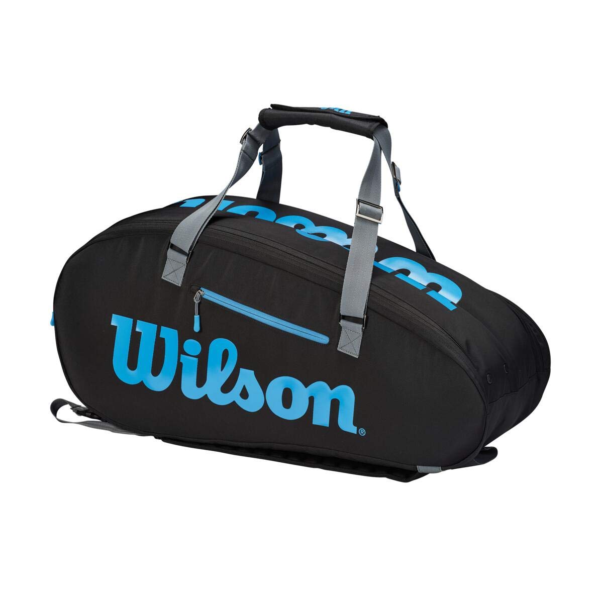 WILSON Ultra Tennis Racket Bag - Black/Blue, Holds up to 9 Rackets