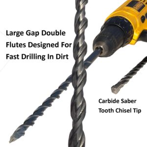 Keyfit Tools AnchorBit Pilot Hole Driver for Screw in Tent Stakes & Ground Anchors Rebar Steel J Hook Designed for Tough Soils Hardpan Rocky Ground Even Frozen Ground & Solid Ice is No Problem