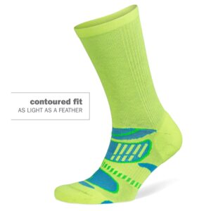 Balega Ultralight Lightweight Performance Crew Athletic Running Socks for Men and Women (1 Pair), Neon Lime, Medium