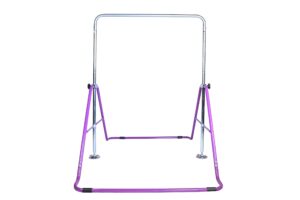 athletic bar expandable gymnastics bar horizontal kip bar junior training adjustable height jungle gym children folding monkey bars climbing tower playground balance bar gymnasts purple