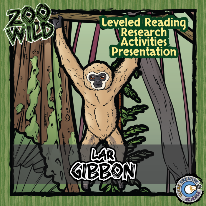 Gibbon - 15 Zoo Wild Resources - Leveled Reading, Slides & Activities