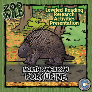 porcupine - 15 zoo wild resources - leveled reading, slides & activities