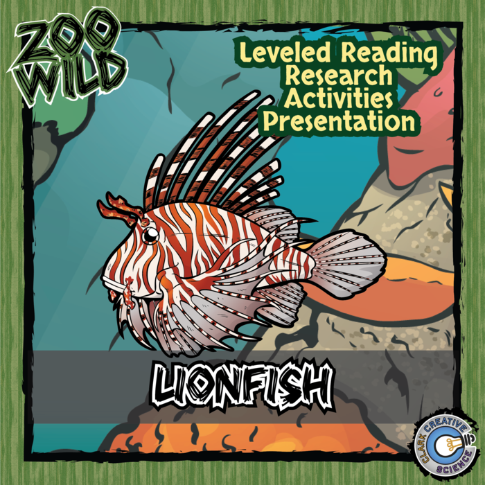 Lionfish - 15 Zoo Wild Resources - Leveled Reading, Slides & Activities