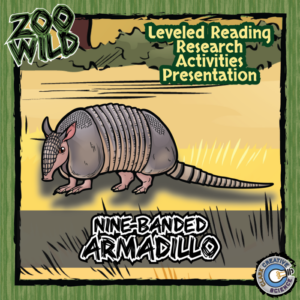 armadillo - 15 zoo wild resources - leveled reading, slides & activities