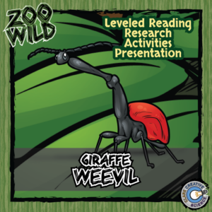 giraffe weevil - 15 zoo wild resources - leveled reading, slides & activities
