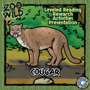 cougar - 15 zoo wild resources - leveled reading, slides & activities