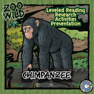 chimpanzee - 15 zoo wild resources - leveled reading, slides & activities