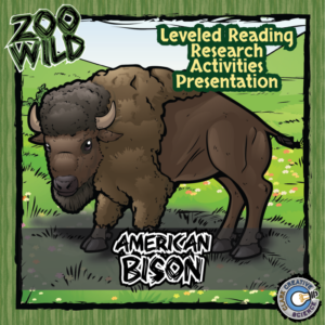 bison - 15 zoo wild resources - leveled reading, slides & activities