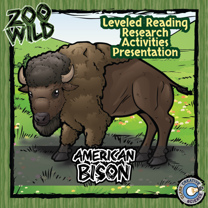 Bison - 15 Zoo Wild Resources - Leveled Reading, Slides & Activities