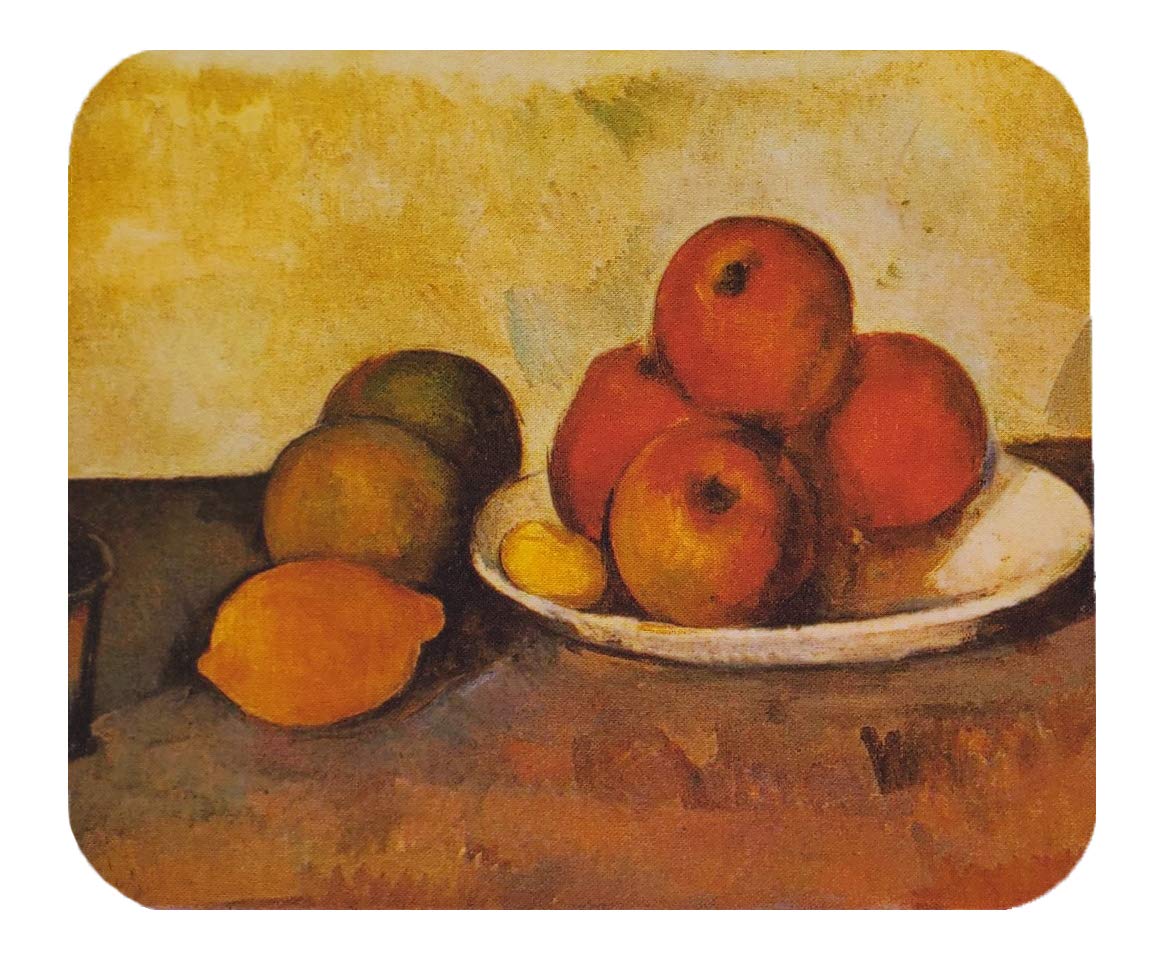 Mouse Pad Universe Museum Art Mouse Pads - Decorative & High Performance - 2 Sizes - Thick Natural Rubber, No Slip Base (Mini, Cezanne - Still Life with Apples)