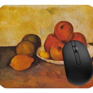 Mouse Pad Universe Museum Art Mouse Pads - Decorative & High Performance - 2 Sizes - Thick Natural Rubber, No Slip Base (Mini, Cezanne - Still Life with Apples)