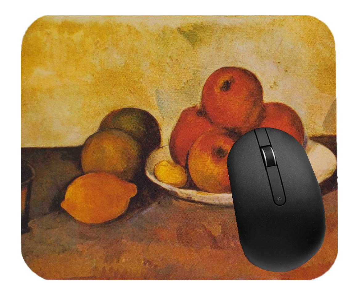 Mouse Pad Universe Museum Art Mouse Pads - Decorative & High Performance - 2 Sizes - Thick Natural Rubber, No Slip Base (Mini, Cezanne - Still Life with Apples)