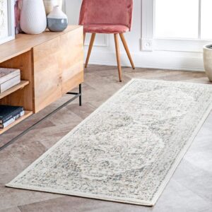 nuLOOM Tanith Vintage Medallion Area Rug, 11x15, Cream