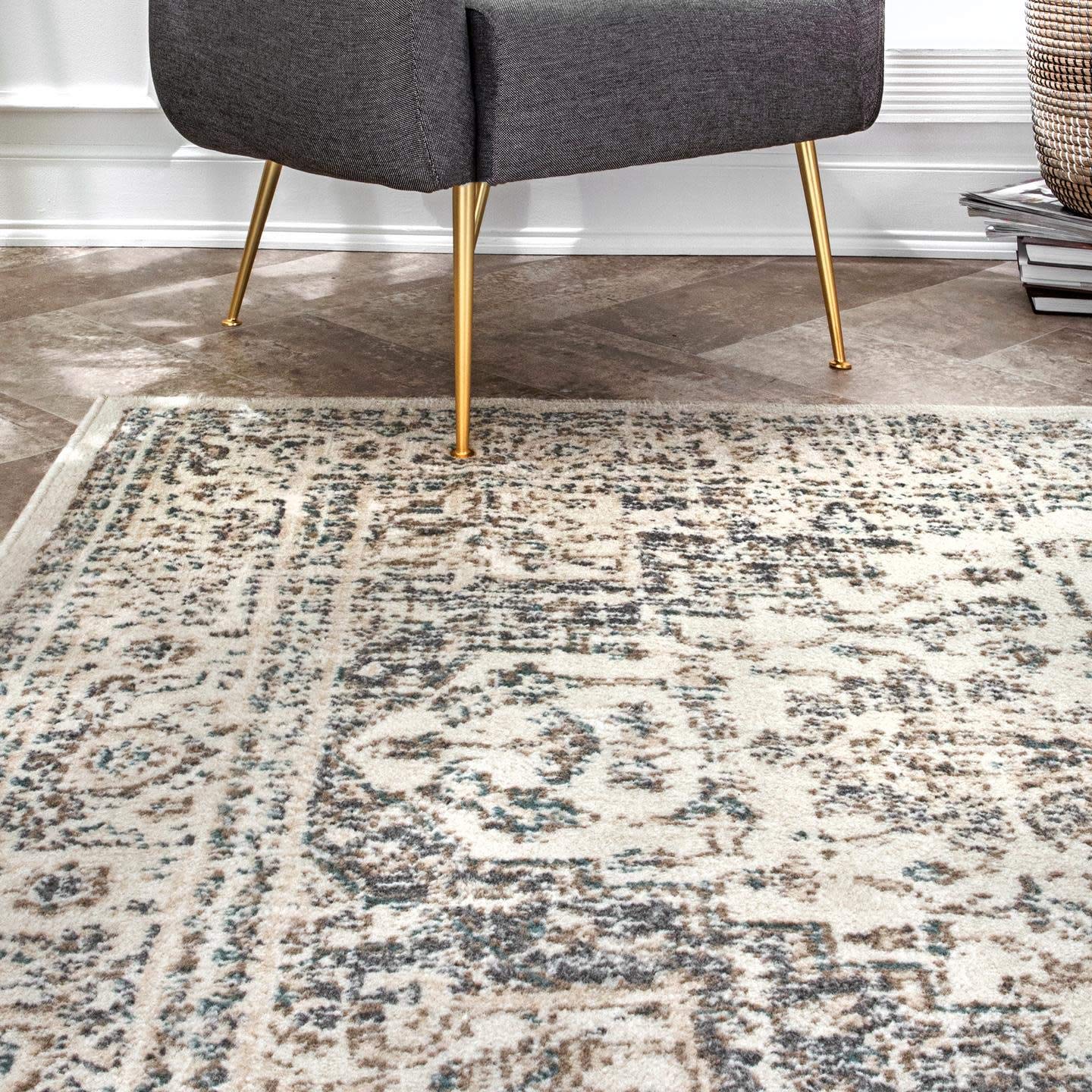 nuLOOM Tanith Vintage Medallion Area Rug, 11x15, Cream