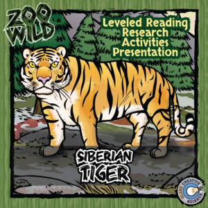 tiger - 15 zoo wild resources - leveled reading, slides & activities