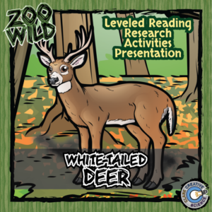 white-tailed deer - 15 zoo wild resources - leveled reading, slides & activities
