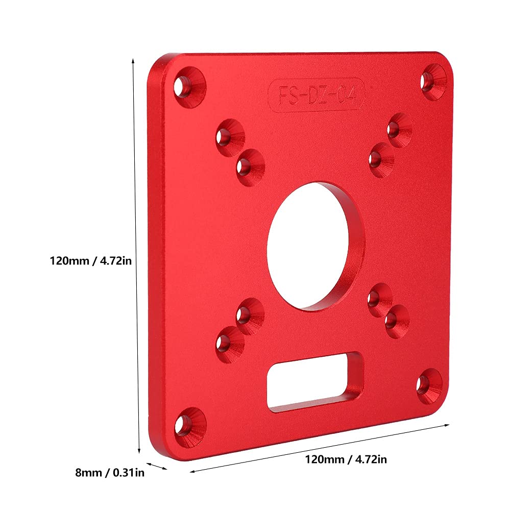 Router Table Insert Plate Aluminum Alloy 6061 Anodic Oxidation Engraving Router Table Plate Router Table Insert Plate Trimmer Woodworking Engraving Machine Accessory