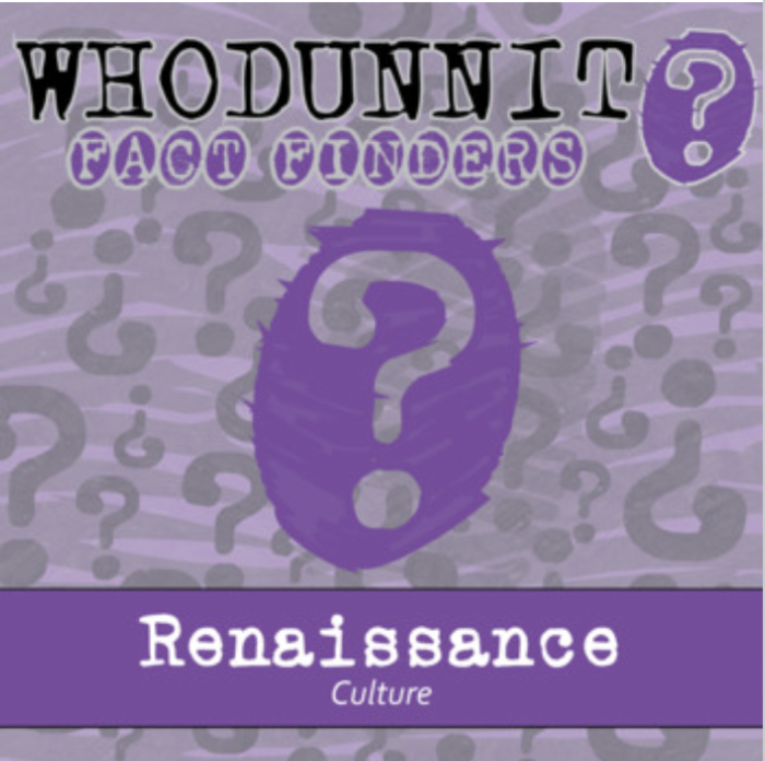 Whodunnit? - Renaissance - Culture - Knowledge Building Activity