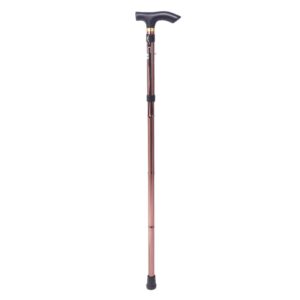 tmishion folding walking stick without lcd light, handle collapsible height adjustable anti-shock cane, portable telescopic walking hiking climbing trekking pole