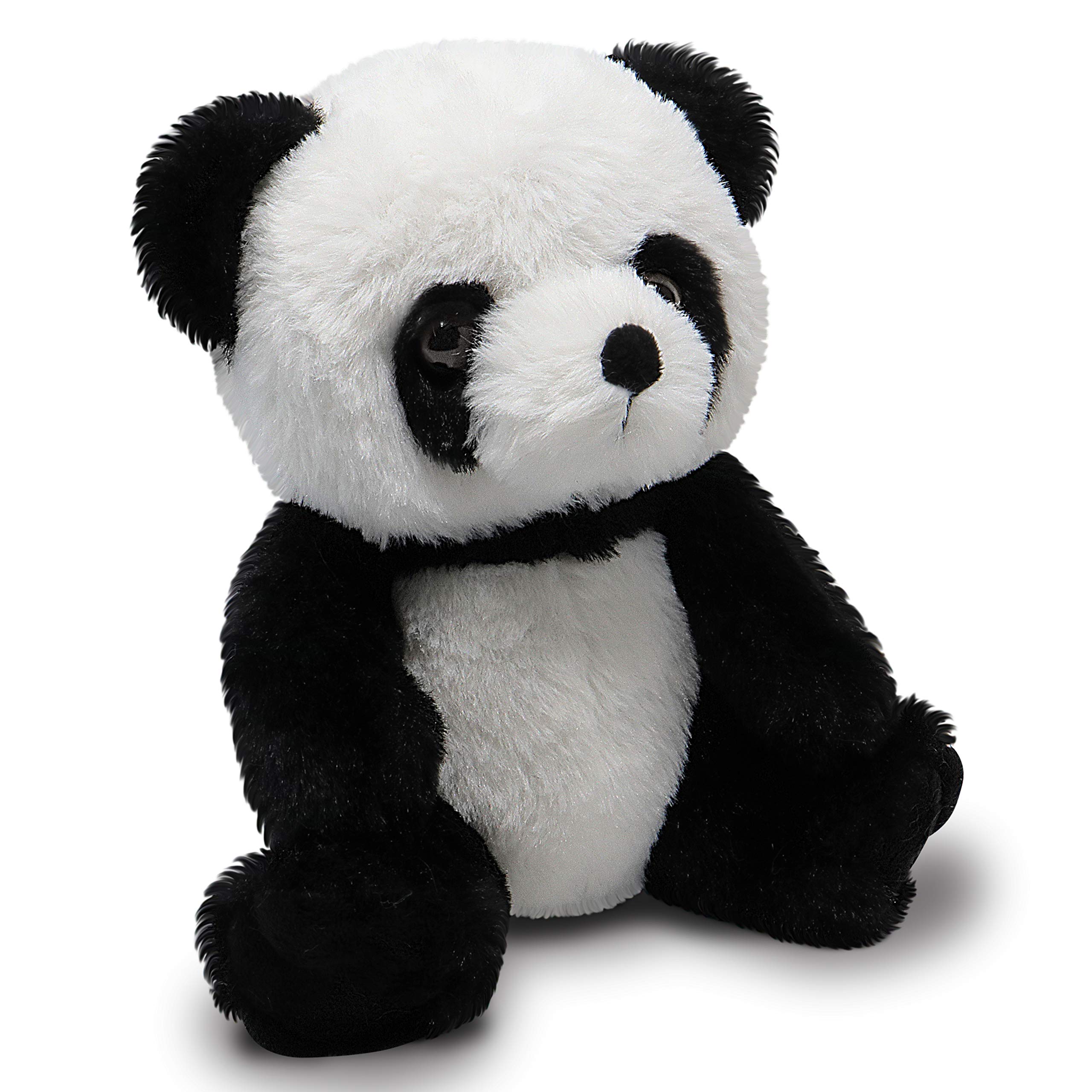 Fluffuns Panda Stuffed Animal - 9" - Stuffed Panda Bear Plush Toys (Black or Blue) - Great Gift, Adorable Friend for Baby Girl, Boy, Kid