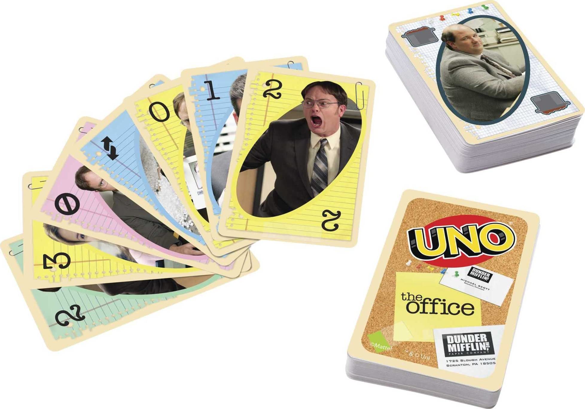 Mattel Games ​UNO The Office Card Game for Teens & Adults for Family or Game Night with Special Rule for 2-10 Players