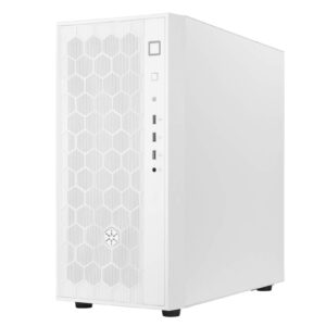 silverstone technology fara r1, white, solid side panel, mid-tower atx case with micro-atx and mini-itx support, sst-far1w
