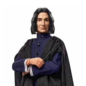 Mattel Harry Potter Collectible Severus Snape Doll (~12-inch) Wearing Black Coat Jacket and Wizard Robes, with Wand, Gift for 6 Year Olds and Up