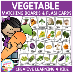 vegetable matching boards & flashcards